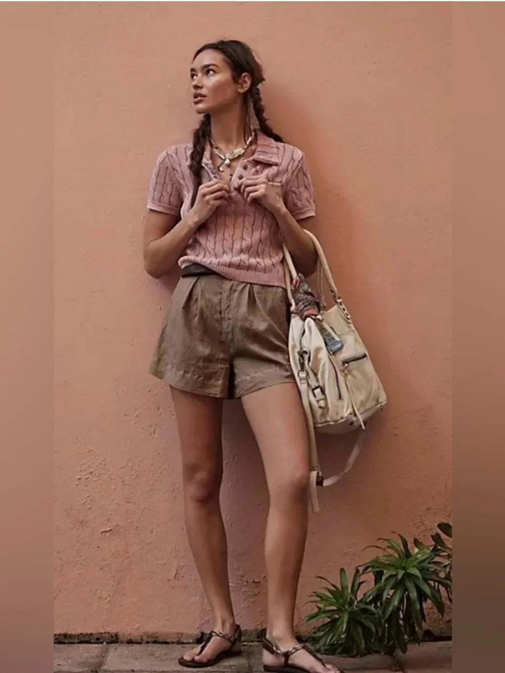Free People Marina Trouser Shorts. Double espresso